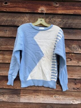 Compliments vintage lambswool angora blend sweater knit Great Britain